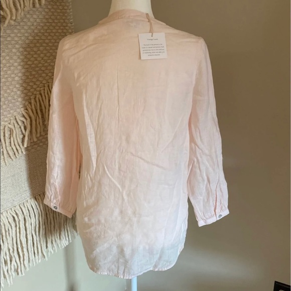 Sigrid Olsen Pink Linen Tunic XS NWT - Picture 4 of 5